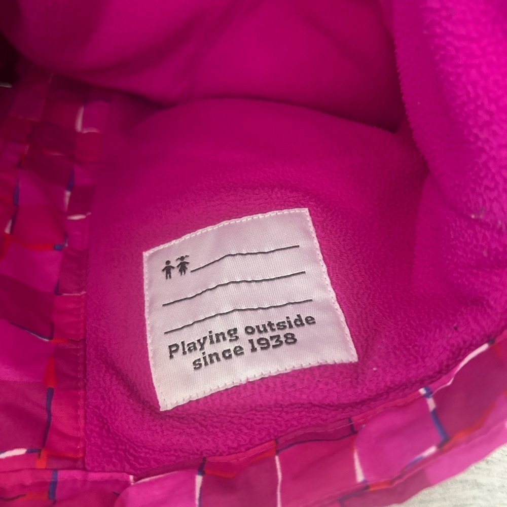 Columbia Kids Checkered Pink Puffer Jacket - Picture 7 of 8